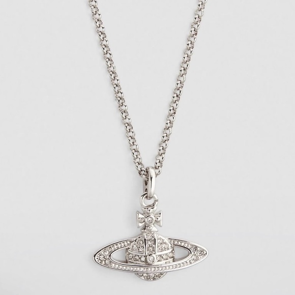 ❎❎SOLD❎❎Vivienne Westwood Silver Mini Bas Orb Necklace NWOT - Picture 5 of 8